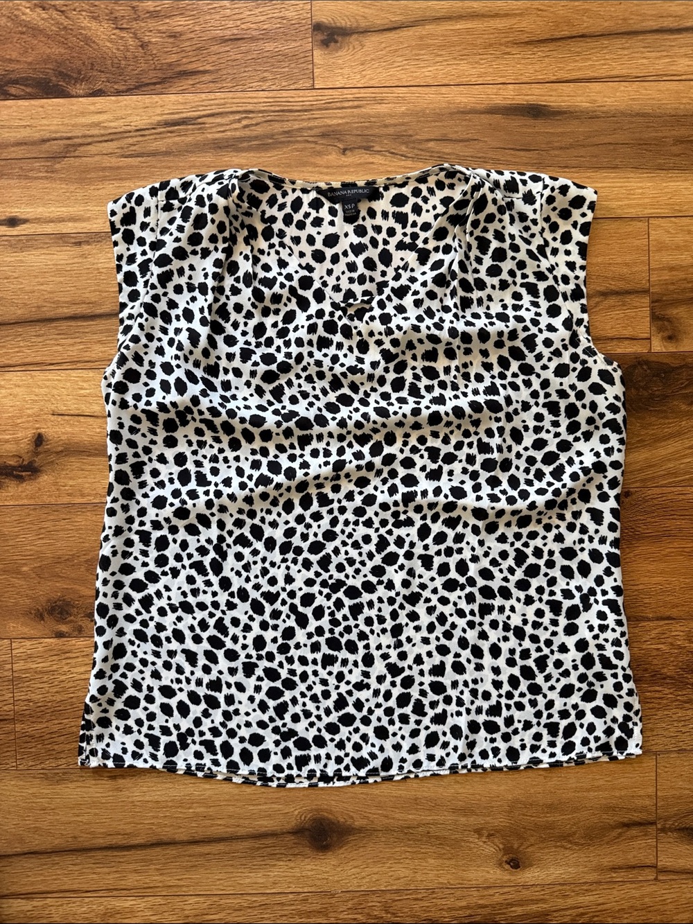 Banana Republic Black and White Animal Print Camisole